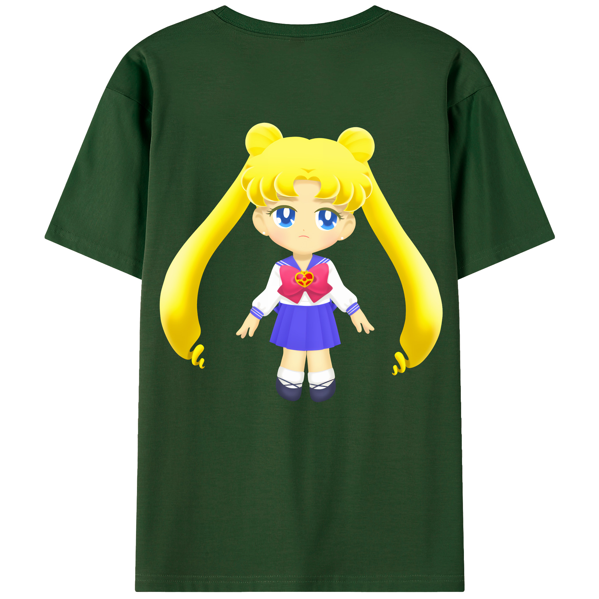 （画像用） 美少女戦士セーラームーン 愛野 美奈子 あいの みなこ Sailor Moon Aino Minako 綿100％半袖Tシャツ（背面プリント）